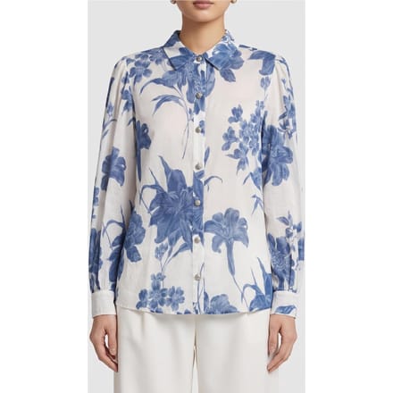 GUESS  Eco Ls Clara Button Up T Dreaming Lilies Prin Größe: L | Longsleeves Outlet | Damen