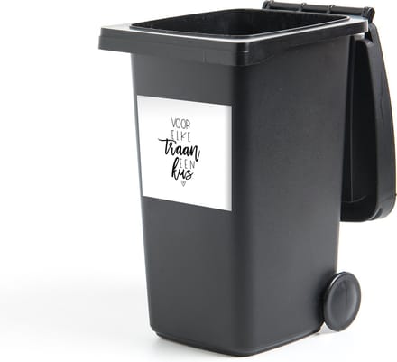 Container sticker Sterkte - Quote - Zwart - Kus - 40x40 cm - Kliko sticker