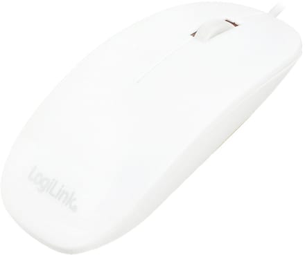 LogiLink Muis optical Wit flat - Muis - Optisch - 3 knoppen - Wit