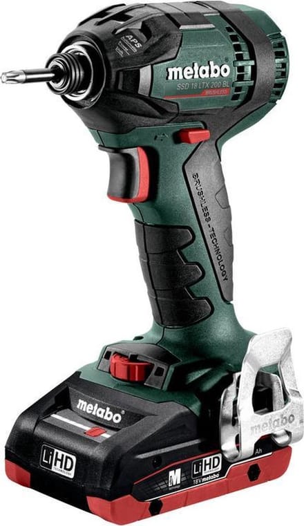Metabo SSD 18 LTX 200 BL 18V LiHD accu slagschroevendraaier set (2x 4.0Ah accu) in koffer - koolborstelloos