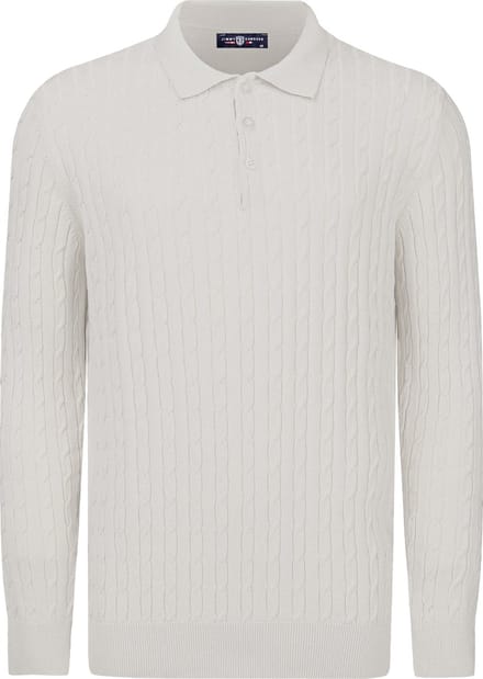 Jimmy Sanders Trui - Sweater - 100% Katoen Heren Ecru - M