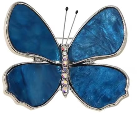 BY-ST6 Elegante Vlinder Broche – Blauw
