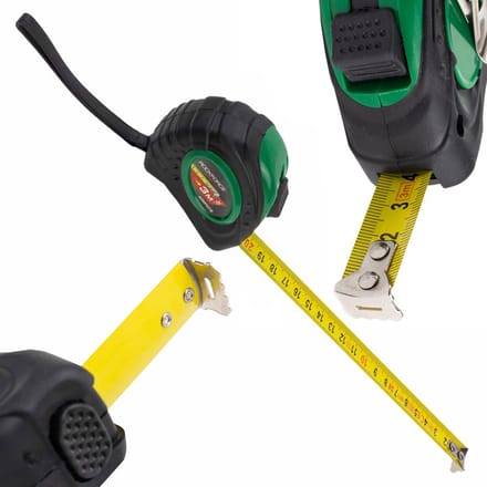 Rockforce Serie - Rolmaat - 3m x 16mm - ABS Behuizing - Blokkering - Clip