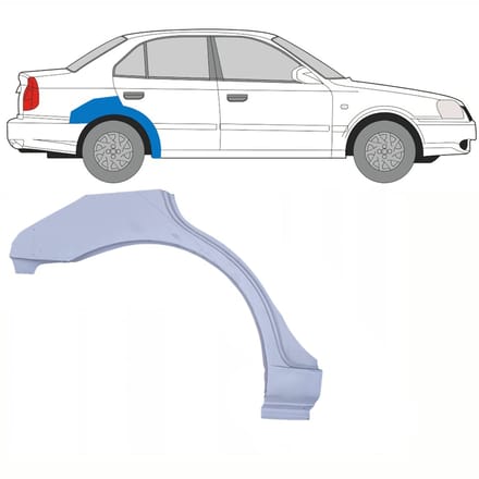 Reparatiepaneel achterspatbord voor Hyundai Accent 2000-2006 / Rechts