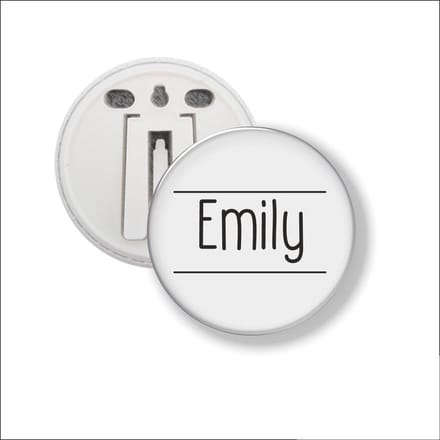 Button Met Clip 58 MM - Emily