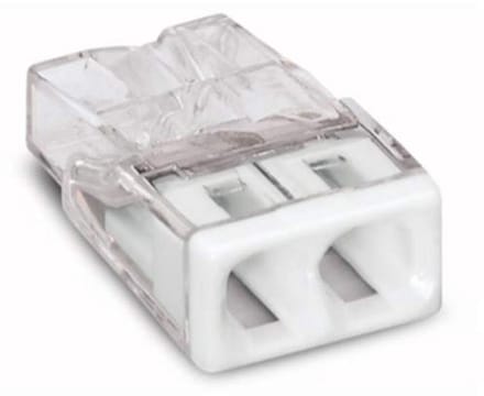 Insteekklemmen - Aansluitklemmen - Snel verbinden - Compact design - 2x 05-25 mm² - Wit