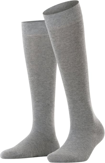 Esprit Basic Pure met comfort tailleband katoen kniekousen dames grijs - maat 35-38