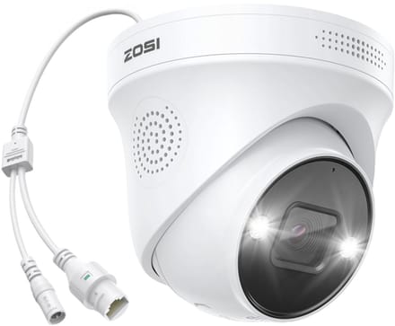 POE 5MP IP-webcam, 2-weg audio, nachtzicht, geluid- en lichtalarm, IP66