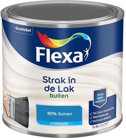 Flexa - Strak In De Lak Buitenlak Zijdeglans - 85% Golven - Mengverf - 500 Ml