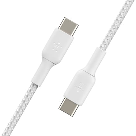 Belkin BOOST↑CHARGE Braided - USB-C naar USB-C Kabel - 1 Meter - 60W - Wit