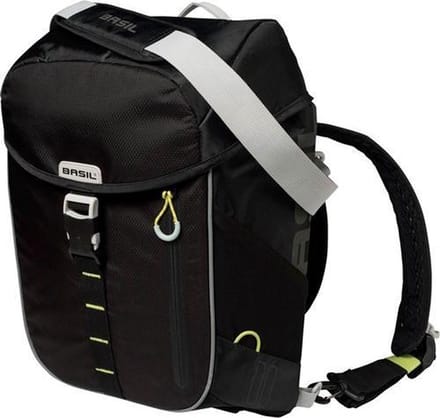Fietsschoudertas Basil Miles Daypack 17 liter - zwart/lime