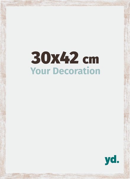 Your Decoration - Fotolijst 30x42 cm - MDF - White Wash - Catania