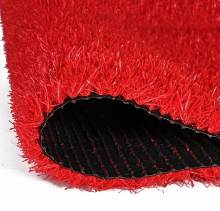 Kunstgras Rood - Nepgazon - Decoratie Buiten - Hoge Dichtheid - 2 x 3 m - Rood