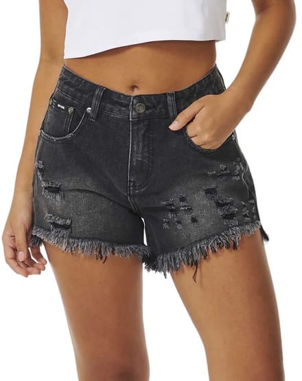 Rip Curl Sophie Ii Korte Jeans Zwart 26 Vrouw