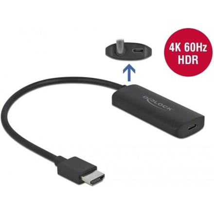 Delock 63251 HDMI / USB-C Adapter [1x HDMI-stekker - 1x USB-C bus] Zwart 0 mm