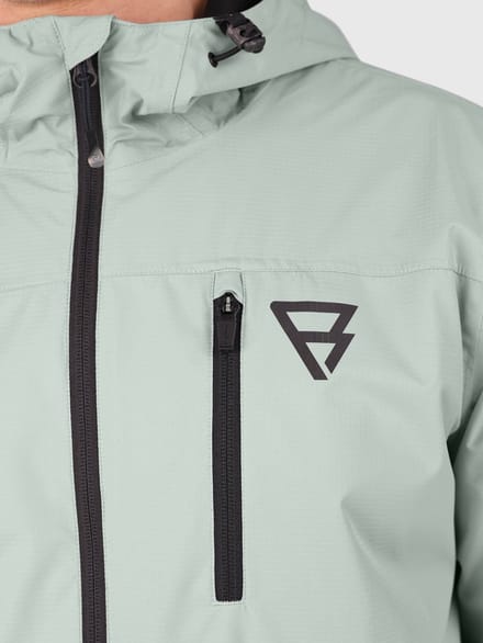 Brunotti - Weylin - Jas Jet Grey - Heren - Softshell Regenjas - 10K Water-afstotend - 8K Ademend - S