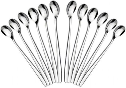 12 stuks - lepeltjes - RVS