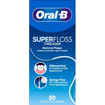 Oral-B Superfloss - Regular Threader 50ST - Voor Bruggen - Floss