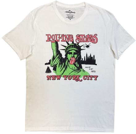 The Rolling Stones - New York City 1972 Heren Tshirt - M - Wit