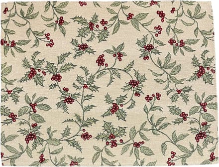 Placemat - luxe gobelinstof - Christmas Berries - All over - Kerst - 45x40 cm