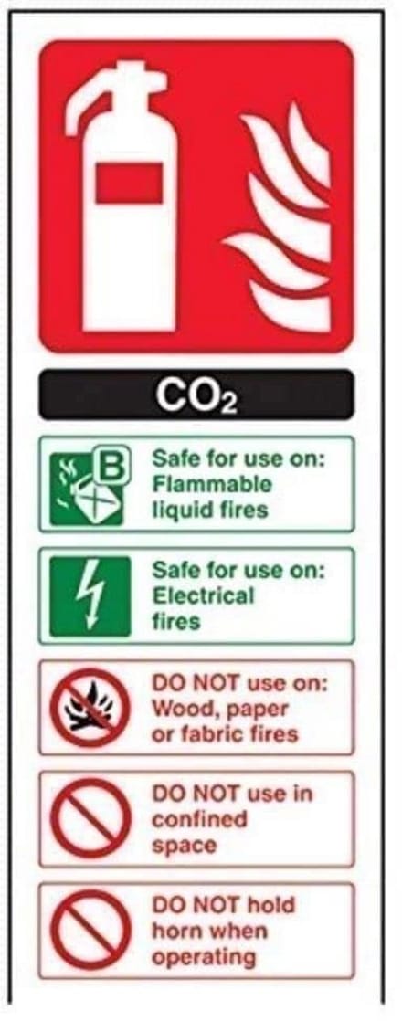 CO2-blusser bord portret - 75 x 200 mm - Zelfklevend vinyl