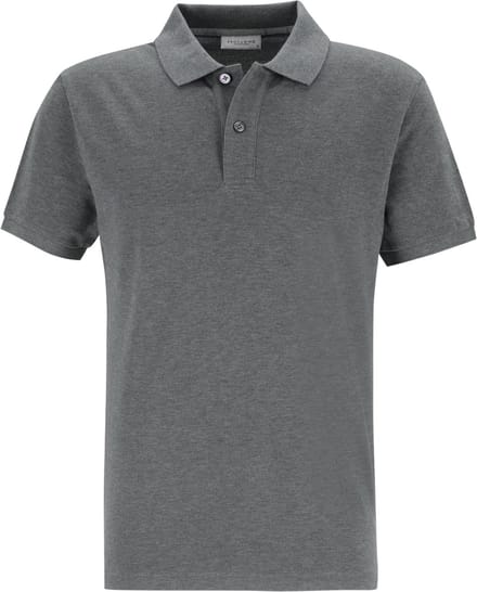 Profuomo Piqué Poloshirt Melange Grijs - Maat M - Heren