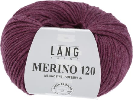 Lang Yarns Merino 120 - 566 cyclaam - Merinowol Garen