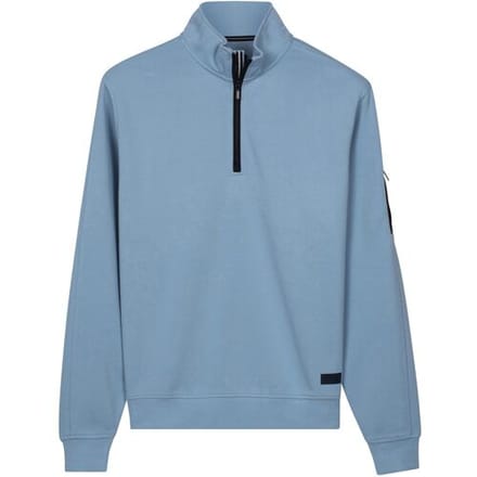 Baileys Trui Sweat Half Zip Oxford Doubleface Interlock Sky Blue / male