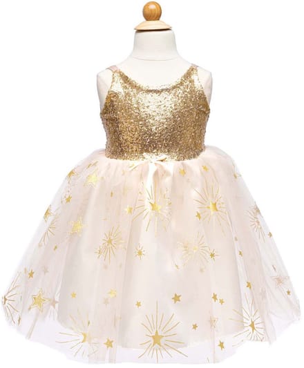 Gouden Glam Feestjurk - 5-6 Jaar
