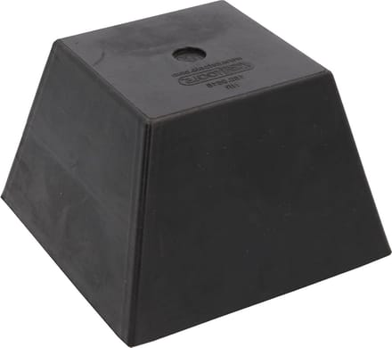 Rubberen Pad - Onderlegger Hefbrug - Bescherming Dorpels - Optimale Slipveiligheid - 150 x 150 x 100 mm - Zwart