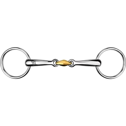 Mors 2 ringen voor paard anatomisch met dubbele kromming York