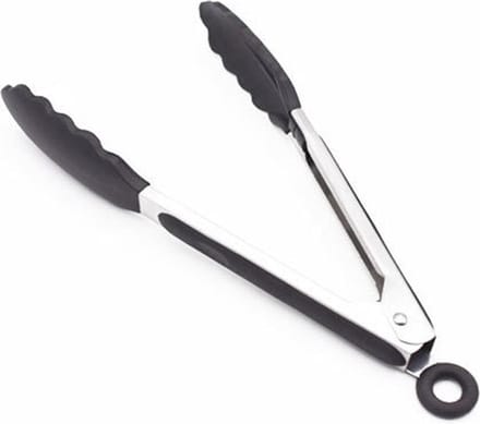*** 3 Stuks Serveertang 21cm - Softgrip - Rvs Zwart - van Heble® ***