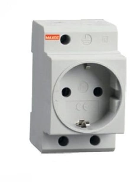 Modulaire Schuko-stopcontact 16 A - 250 V AC | Standaard EN/IEC60884-1 | Aansluitcapaciteit tot 25 mm² | Wit