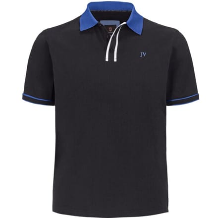 Jan Vanderstorm herren Poloshirt - 60/62 - zwart - Plus Size