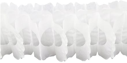 HOBI - Witte zinnia papieren slinger 15cm x 4m