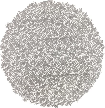 Placemat FLOWER, SET/6, dia 38cm, taupe