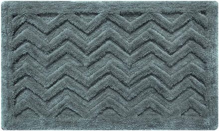 Homescapes grijze Chevron antislip shaggy badmat