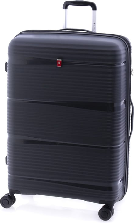 Gladiator Bionic Grote Koffer - 76 cm - 100/110 liter - Expandable - TSA slot - Eco Friendly Recyclebaar PP - Zwart