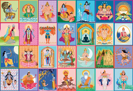 Hachette puzzel India - 1000 stukjes kleurrijk speelgoed.