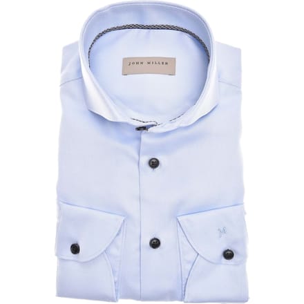 John Miller Tailored Fit Lange Mouw Overhemden Blauw 5140874-130-650