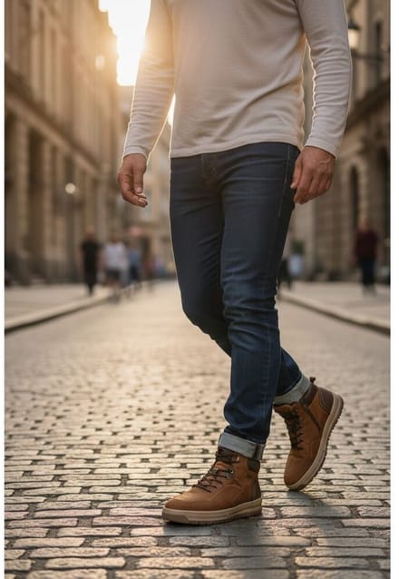 Rieker Tex veterboots cognac - Heren - Maat 45