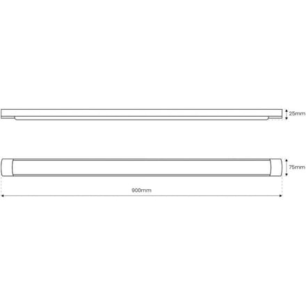 Milagro Lighting LED plafondlamp Batten, lengte 90 cm, aluminium, wit, 4.000 K