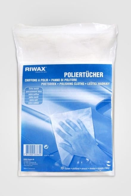 RIWAX Poetsdoeken (03365) - 38x60 cm - Wit - 15 Stuks