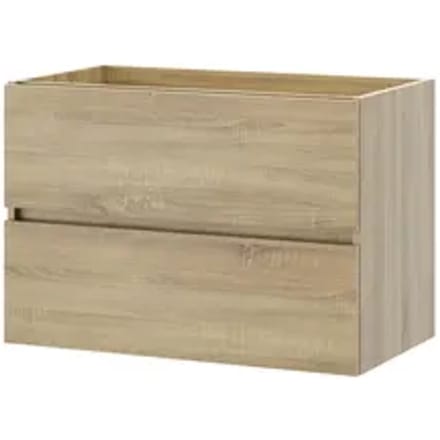 Tiger Wastafelonderkast Condo 80cm - Licht Eiken Mat - Met 2 Lades