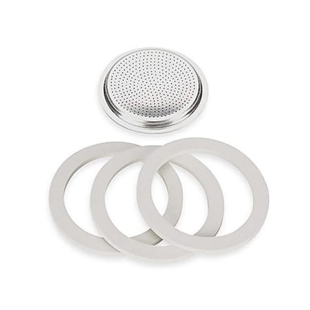 Bialetti - Set Filterplaatje + 3 ringen voor Moka Express 9 kops