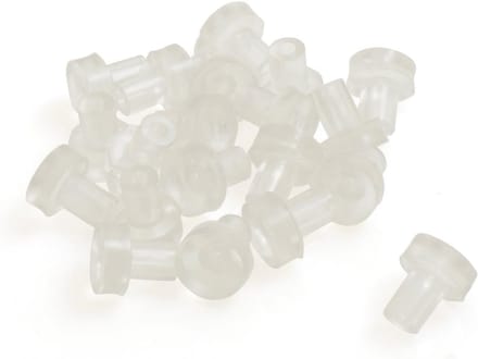 Set van 20 Zelfklevende PVC Glassteunen Ø 4 mm Transparant