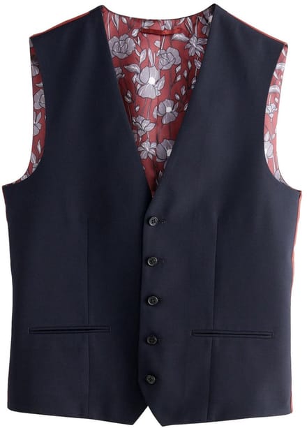 Next - Heren - Gilet met standaard pasvorm - Blauw