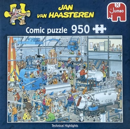 Jan van Haasteren comic puzzle - 950 stukjes jumbo puzzel - Technical Highlights Technische Hoogstandjes