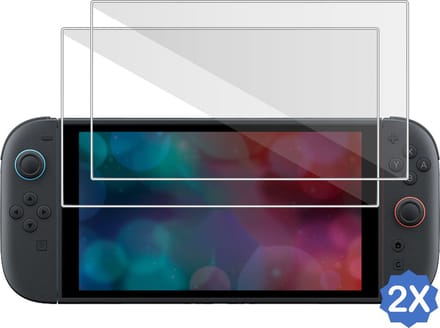2x TechNow Screenprotector geschikt voor Nintendo Switch 2 Screenprotector - Gehard Glas - Rounded - Proteqt+