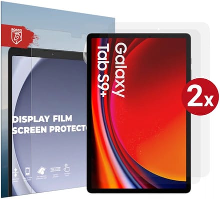 Rosso Tablet Screen Protector Geschikt voor Samsung Galaxy Tab S10 Plus / S9 Plus / S9 FE Plus | TPU Display Folie | Ultra Clear | Case Friendly | Duo Pack Beschermfolie | 2-Pack